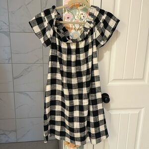 Corey Lynn Carter black and white check mini dress